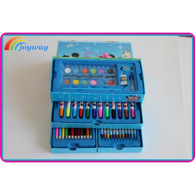 Art coloring set of 54pcs with drawer color paper box