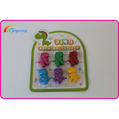 Creative 6 Piece Assorted Plastic Crayons with animal shape