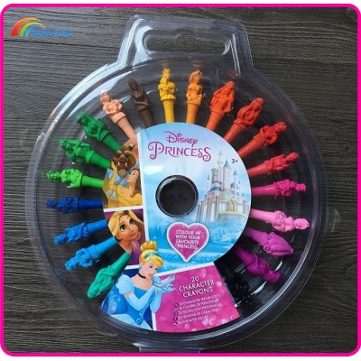 20 Colors Princess Character 3D Crayons for Kids