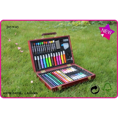 Wooden art set stationery set marker pen set with wooden case