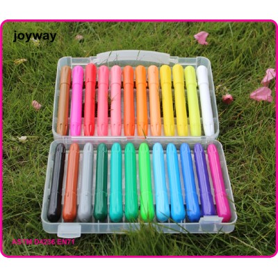 24colors Washable Rotary Oil Pastels crayons with EU and US standerd