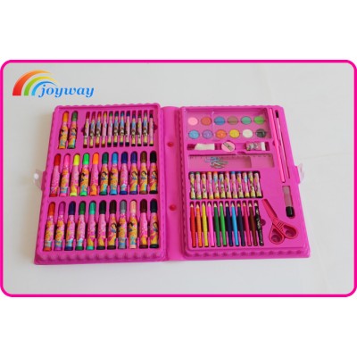 New design ecofriendly 86pcs kids art set with Princess PVC case