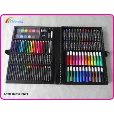 Set of 168 Drawing Pen Art Set Kit Painting Sketching Color Pencils Glue with Case for Children